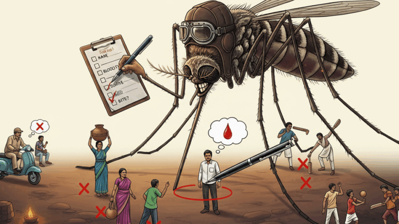 ಕಚ್ಚಲು ಆರಿಸುವ ಸೊಳ್ಳೆಗಳು…